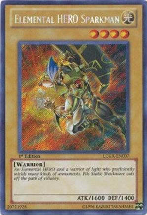 Elemental HERO Sparkman (Alternate Art) [LCGX-EN007] Secret Rare - Trinity Hobby
