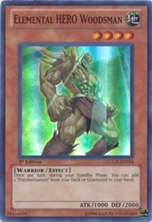 Elemental HERO Woodsman [LCGX-EN034] Super Rare - Trinity Hobby