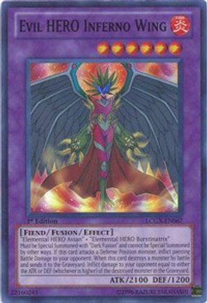 Evil HERO Inferno Wing [LCGX-EN067] Super Rare - Trinity Hobby