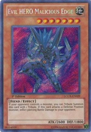 Evil HERO Malicious Edge [LCGX-EN029] Secret Rare - Trinity Hobby
