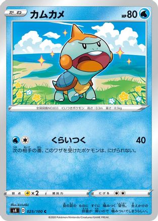 Chewtle (Japanese)  025/100 - [S4 Amazing Volt Tackle]