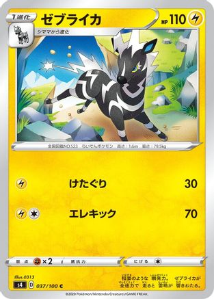 Zebstrika (Japanese)  037/100 - [S4 Amazing Volt Tackle]