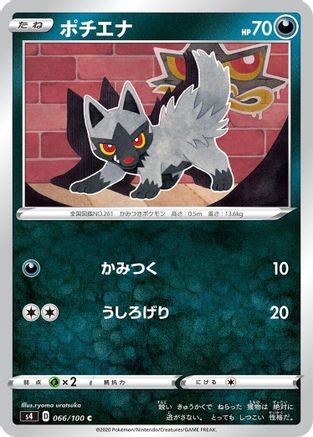 Poochyena (Japanese)  066/100 - [S4 Amazing Volt Tackle]