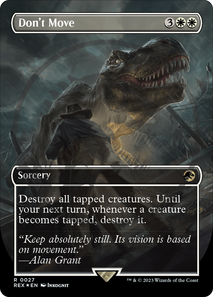 Don't Move (Emblem) (Borderless) [Jurassic World Collection Tokens] - Trinity Hobby