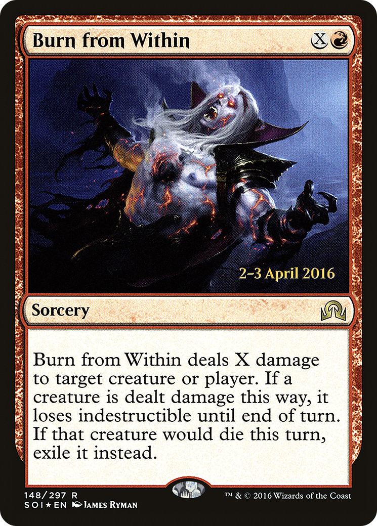Burn from Within [Shadows over Innistrad Prerelease Promos] - Trinity Hobby