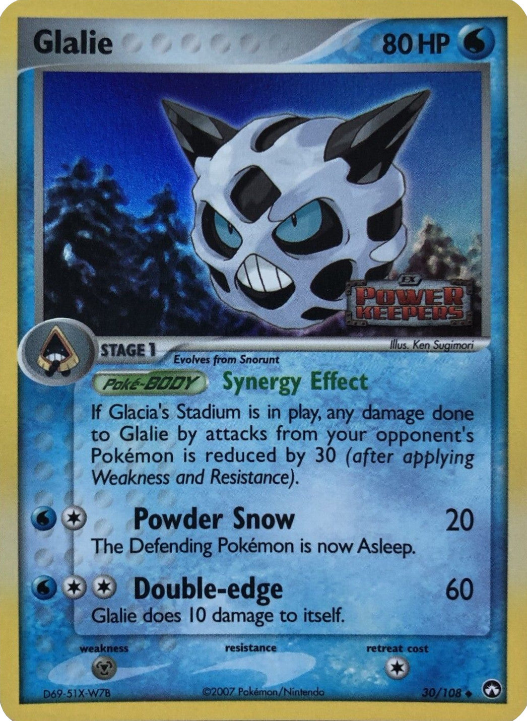 Glalie (30/108) (Stamped) [EX: Power Keepers] - Trinity Hobby