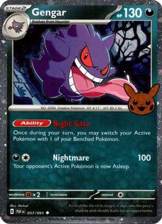 Gengar (057/091) (Cosmos Holo) [Trick or Trade 2024] - Trinity Hobby