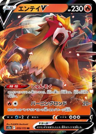 Entei V - 019/172 (Japanese)  019/172 - [S12a VSTAR Universe]