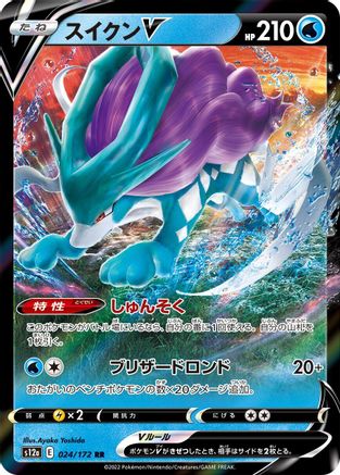 Suicune V - 024/172 (Japanese)  024/172 - [S12a VSTAR Universe]