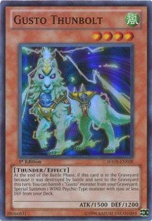 Gusto Thunbolt [HA05-EN039] Super Rare - Trinity Hobby
