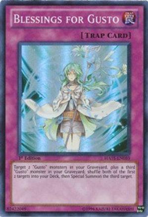 Blessings for Gusto [HA05-EN059] Super Rare - Trinity Hobby