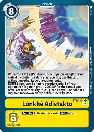 Lonkhe Adistakto [BT10-101] [Xros Encounter] - Trinity Hobby