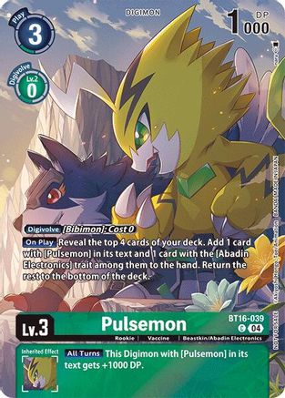 Pulsemon [BT16-039] (Legend Pack 2024) [Beginning Observer] - Trinity Hobby