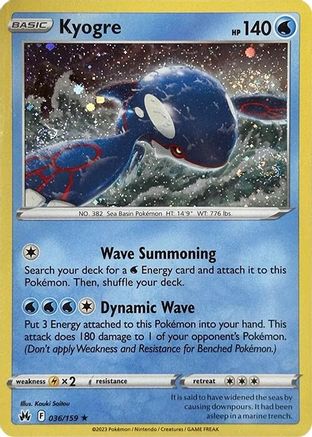Kyogre (Pixel Holo) - (036/159) Holofoil [Miscellaneous Cards & Products]