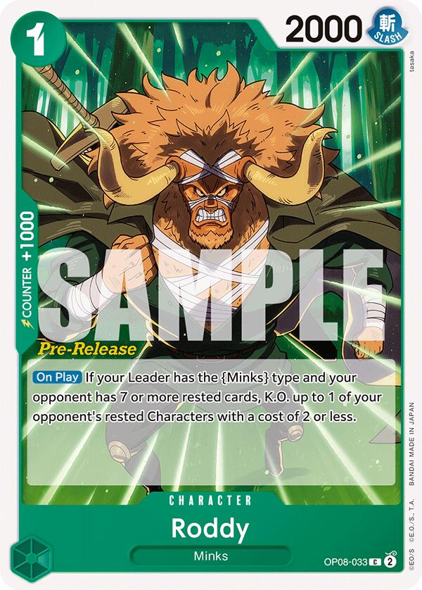 Roddy (OP08-033) - [Two Legends Pre-Release Cards] - Trinity Hobby