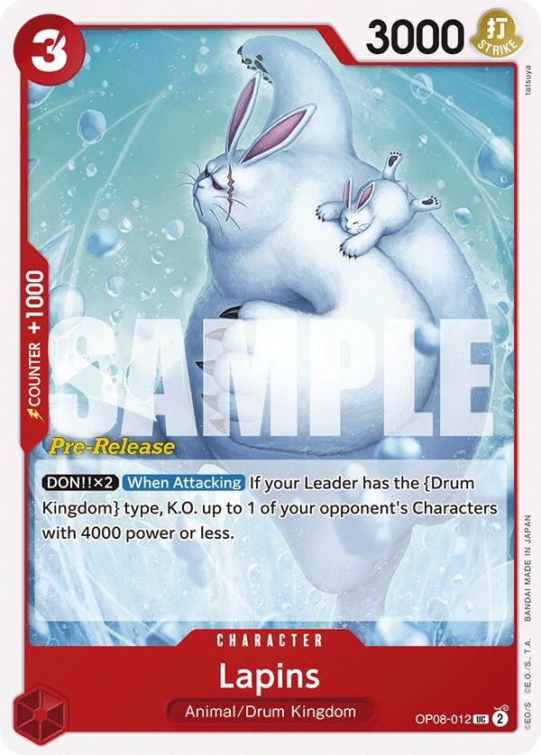Lapins (OP08-012) - [Two Legends Pre-Release Cards] - Trinity Hobby