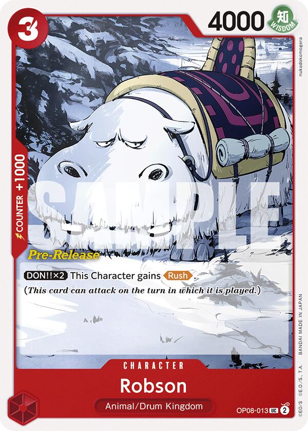 Robson (OP08-013) - [Two Legends Pre-Release Cards] - Trinity Hobby
