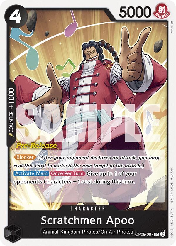 Scratchmen Apoo (OP08-087) - [Two Legends Pre-Release Cards] - Trinity Hobby
