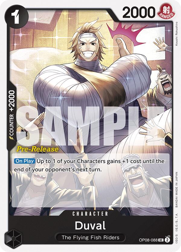 Duval (OP08-088) - [Two Legends Pre-Release Cards] - Trinity Hobby