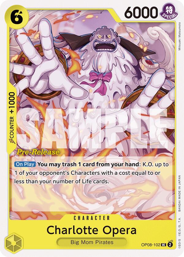 Charlotte Opera (OP08-102) - [Two Legends Pre-Release Cards] - Trinity Hobby