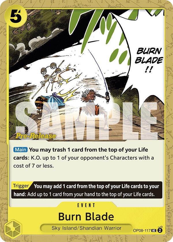 Burn Blade (OP08-117) - [Two Legends Pre-Release Cards] - Trinity Hobby