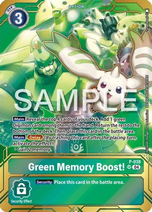 Green Memory Boost! [P-038] - P-038 (Premium Card Collection - Memory Boost! Set) [Promotional Cards] - Trinity Hobby