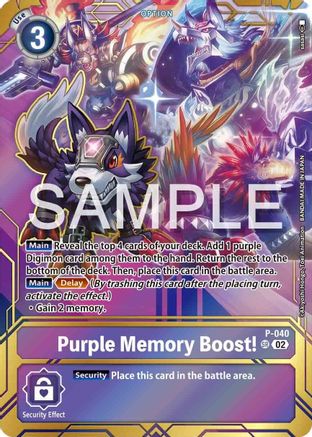 Purple Memory Boost! [P-040] - P-040 (Premium Card Collection - Memory Boost! Set) [Promotional Cards] - Trinity Hobby