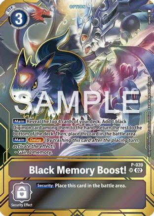 Black Memory Boost! [P-039] - P-039 (Premium Card Collection - Memory Boost! Set) [Promotional Cards] - Trinity Hobby