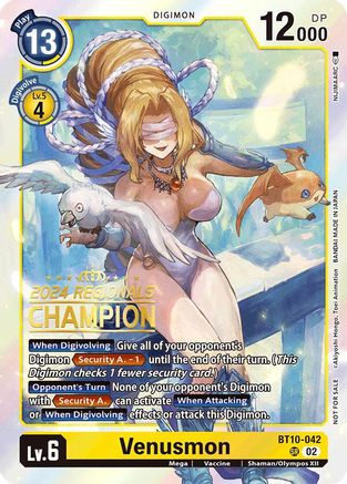 Venusmon [BT10-042] (2024 Regionals Champion) [Xros Encounter] - Trinity Hobby