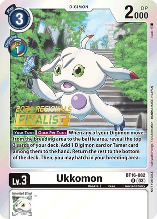 Ukkomon [BT16-082] (2024 Regionals Finalist) [Beginning Observer] - Trinity Hobby