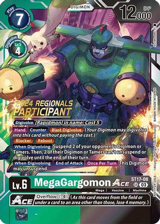 MegaGargomon ACE [ST17-08] (2024 Regionals Participant) [Starter Deck: Double Typhoon Advanced Deck Set] - Trinity Hobby
