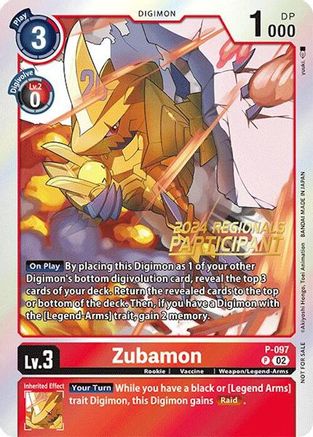 Zubamon [P-097] - P-097 (2024 Regionals Participant) [Promotional Cards] - Trinity Hobby