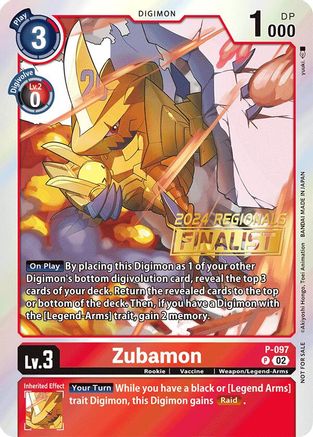 Zubamon [P-097] - P-097 (2024 Regionals Finalist) [Promotional Cards] - Trinity Hobby
