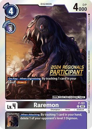Raremon [P-101] - P-101 (2024 Regionals Participant) [Promotional Cards] - Trinity Hobby