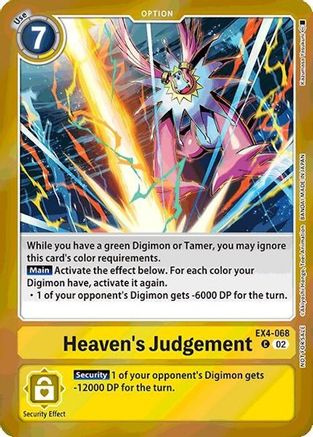 Heaven's Judgement [EX4-068] (Event Pack 7) [Alternative Being Booster] - Trinity Hobby