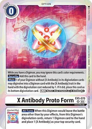 X Antibody Proto Form [EX5-070] (Event Pack 7) [Animal Colosseum] - Trinity Hobby