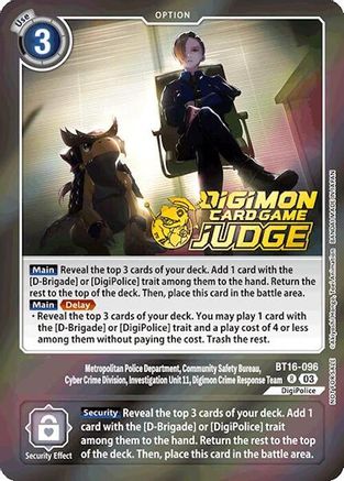 Metropolitan Police Department, Community Safety Bureau, Cyber Crime Division... [BT16-096] (Judge Pack 6) [Beginning Observer] - Trinity Hobby