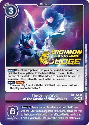 The Demon Wolf of the Castle of Nine Wolves [BT16-099] (Judge Pack 6) [Beginning Observer] - Trinity Hobby