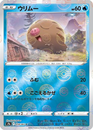 Swinub (Mirror Holofoil) (Japanese)  018/067 - [S9a Battle Region]