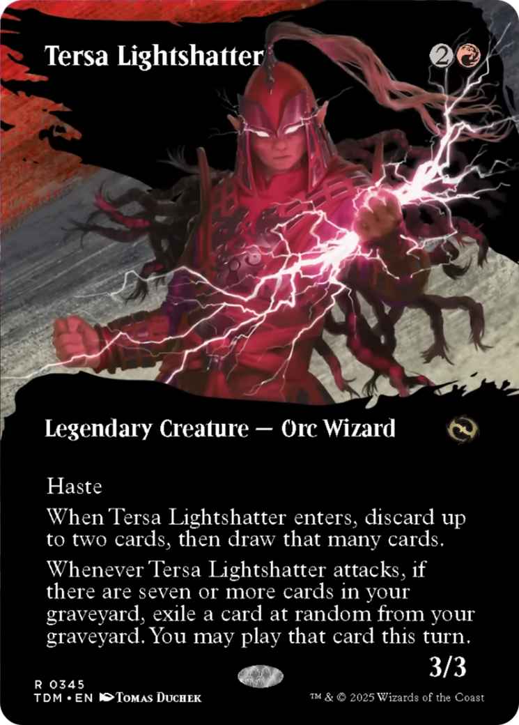 Tersa Lightshatter  (TDM-345) - [Tarkir: Dragonstorm]: (Showcase) (Borderless) - Trinity Hobby