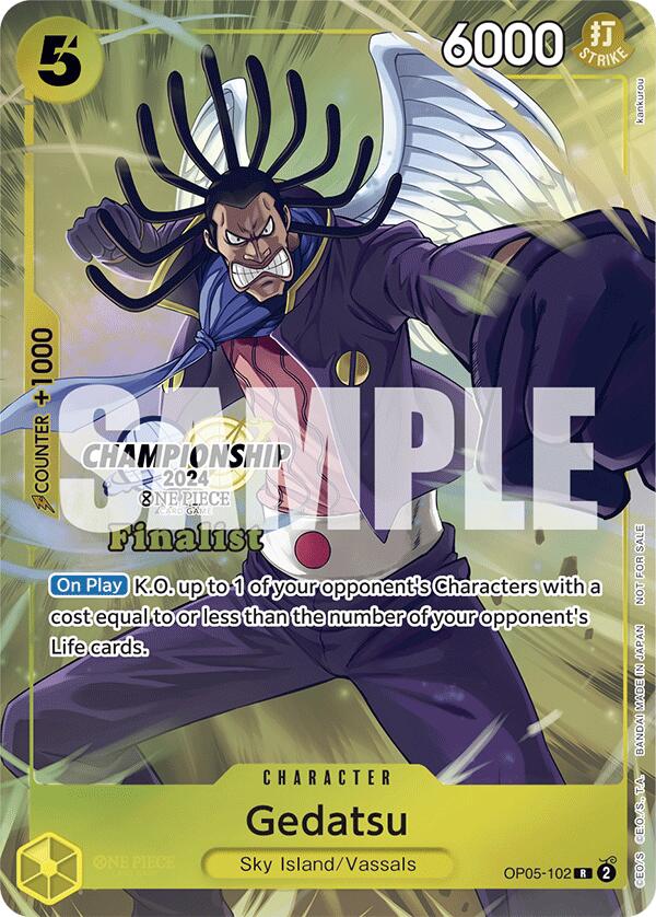 Gedatsu (Championship 2024 Finalist Card Set) (OP05-102) - [One Piece Promotion Cards] Foil - Trinity Hobby