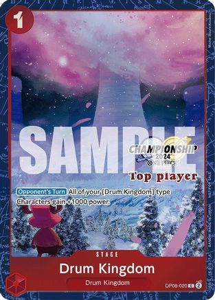 Drum Kingdom (Championship 2024 Top Player Pack) (OP08-020) - [One Piece Promotion Cards] Foil - Trinity Hobby