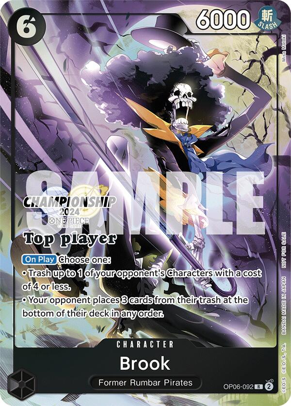 Brook (Championship 2024 Top Player Pack) (OP06-092) - [One Piece Promotion Cards] Foil - Trinity Hobby