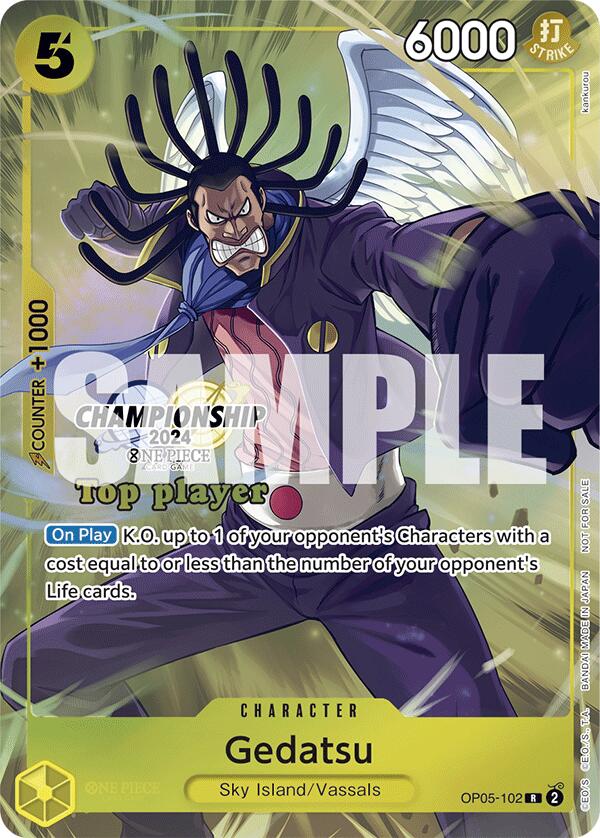 Gedatsu (Championship 2024 Top Player Pack) (OP05-102) - [One Piece Promotion Cards] Foil - Trinity Hobby