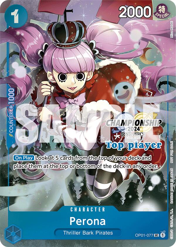 Perona (Championship 2024 Top Player Pack) (OP01-077) - [One Piece Promotion Cards] Foil - Trinity Hobby