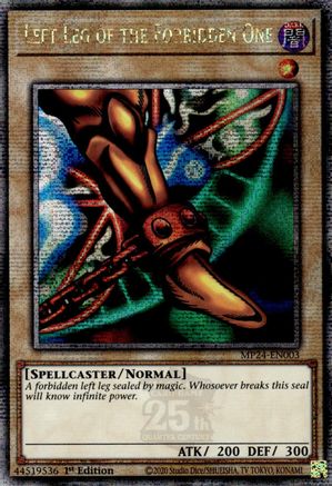 Left Leg of the Forbidden One [MP24-EN003] Quarter Century Secret Rare - Trinity Hobby