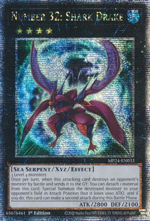 Number 32: Shark Drake [MP24-EN033] Quarter Century Secret Rare - Trinity Hobby