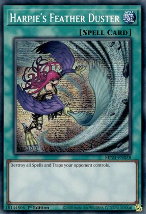 Harpie's Feather Duster (Alternate Art) [MP24-EN058] Prismatic Secret Rare - Trinity Hobby