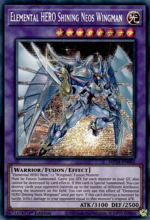 Elemental HERO Shining Neos Wingman [MP24-EN062] Prismatic Secret Rare - Trinity Hobby