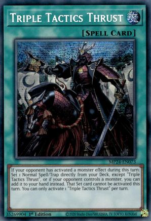 Triple Tactics Thrust [MP24-EN073] Prismatic Secret Rare - Trinity Hobby